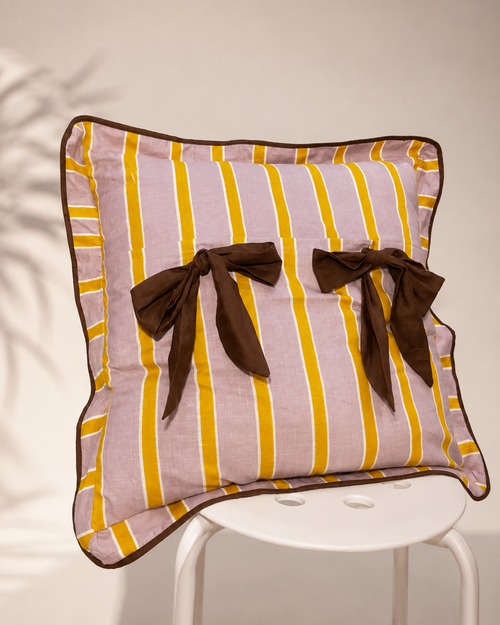 Cocoa Tie Cushion Cover