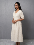 Oat Gingham Dress
