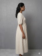 Oat Gingham Dress