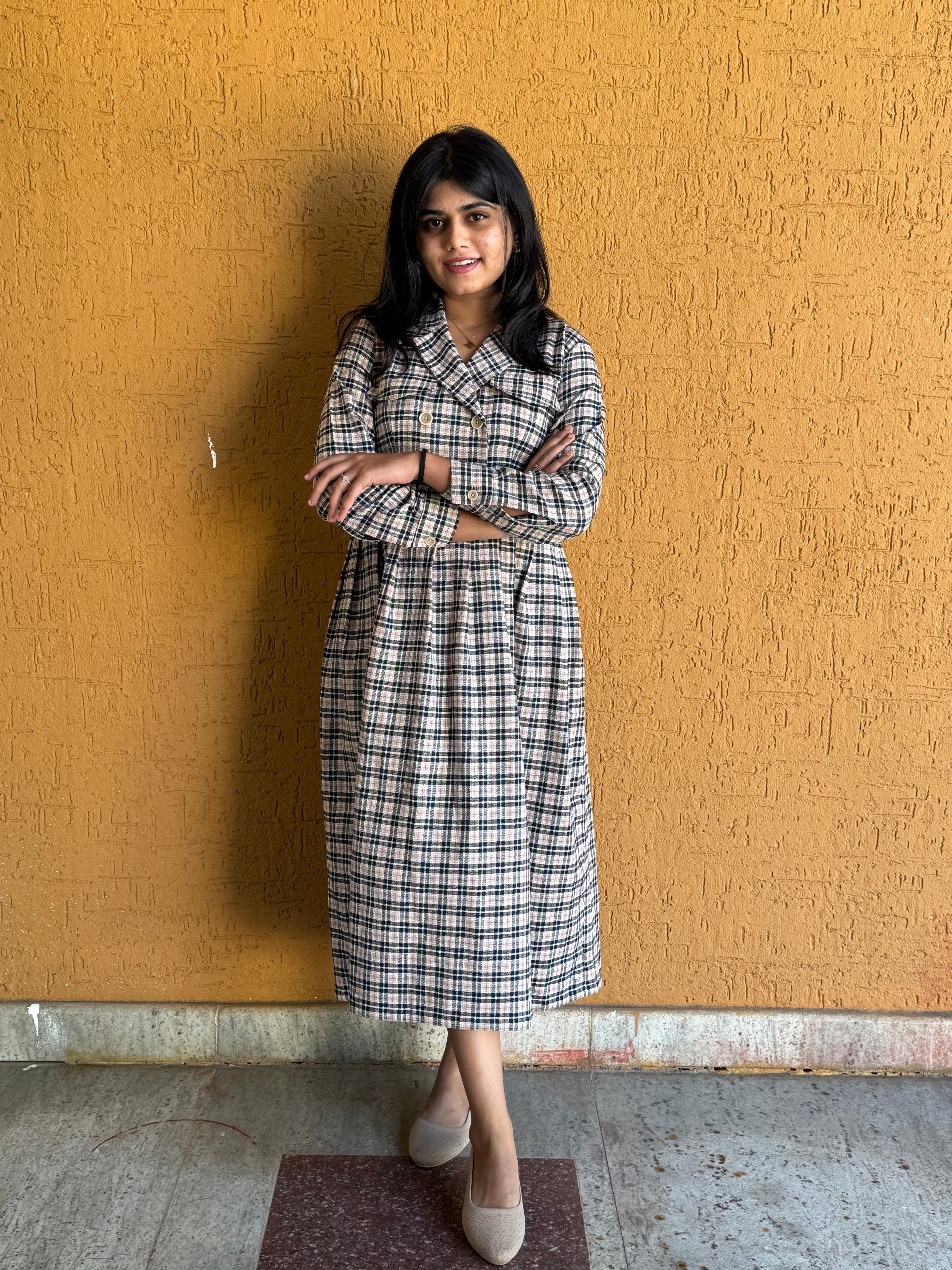 Silent beige dress
