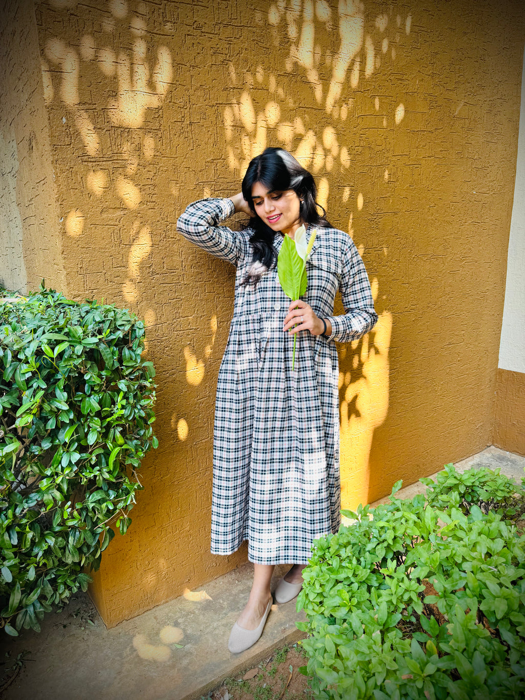 Silent beige dress