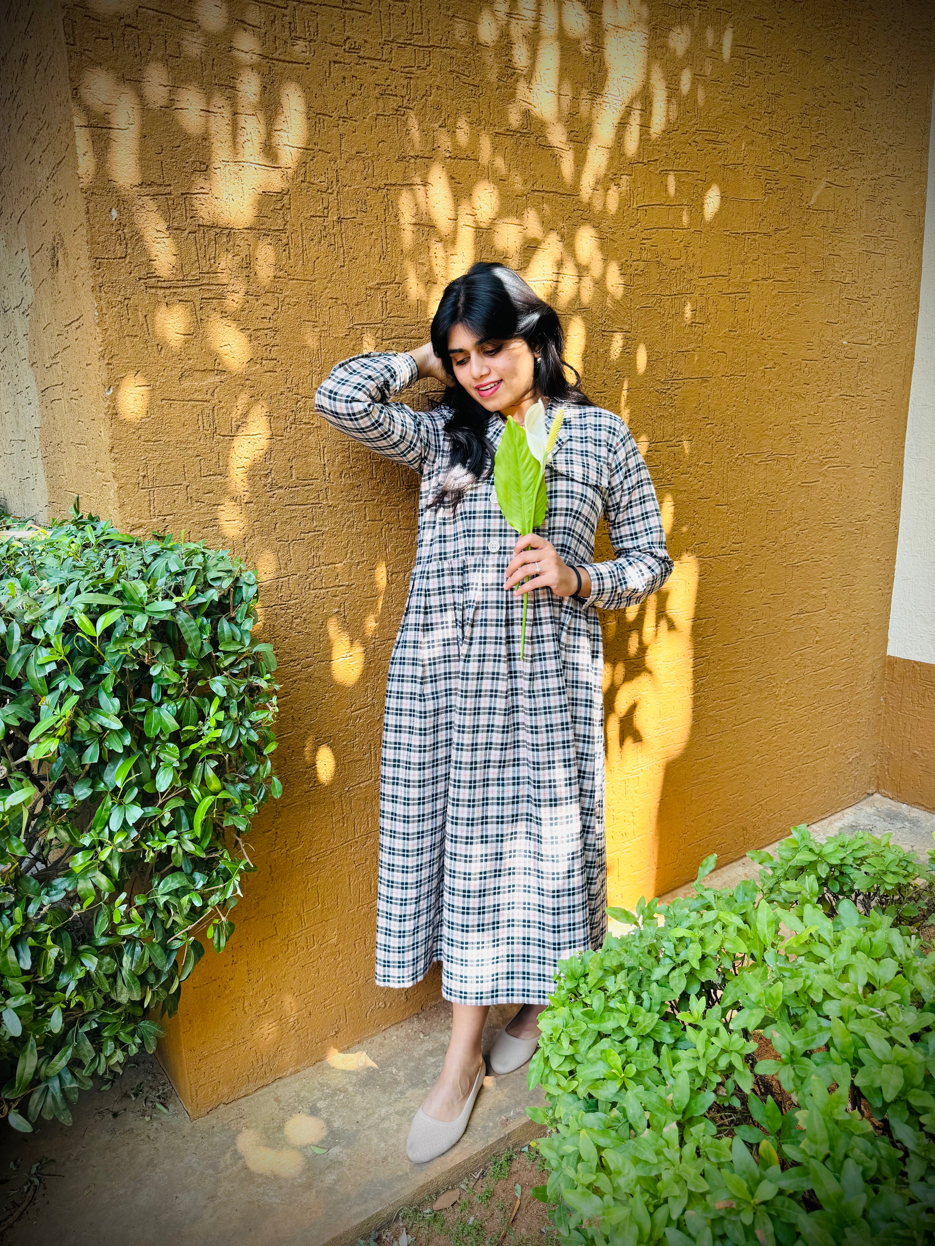 Silent beige dress